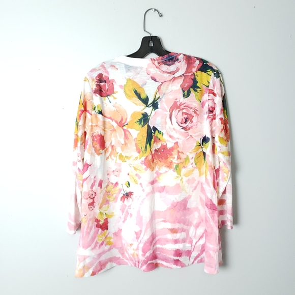 Women's long sleeve floral shirt (M) 8-10 - Picture 4 of 4